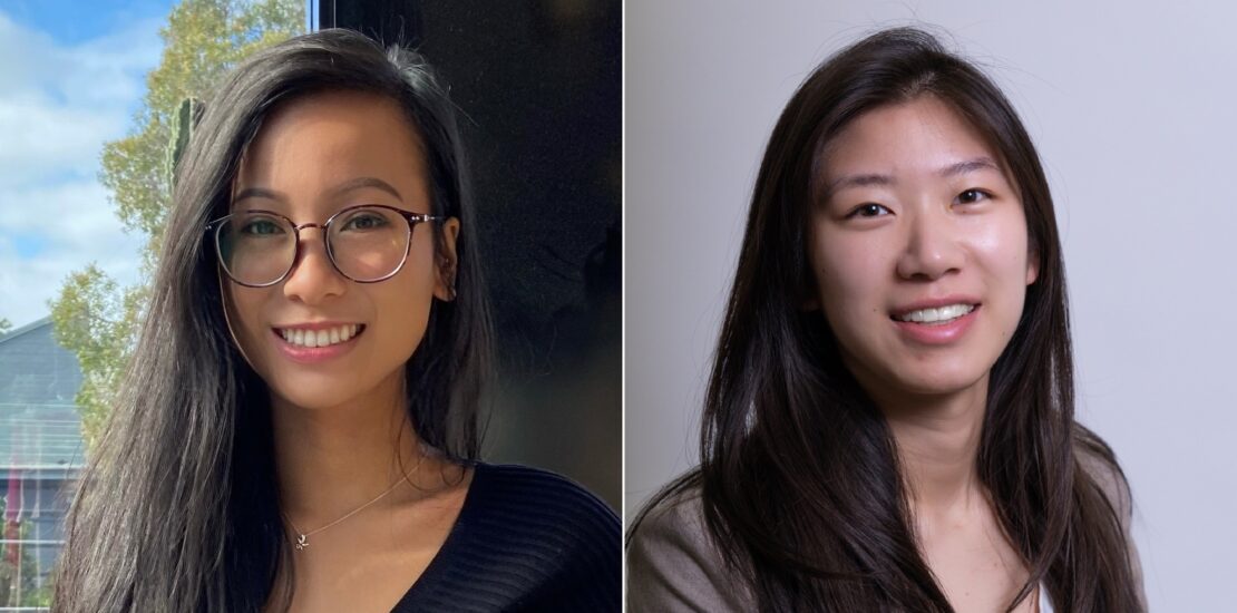 Headshots of Bernadette Purdadera and Jiachen Jiang